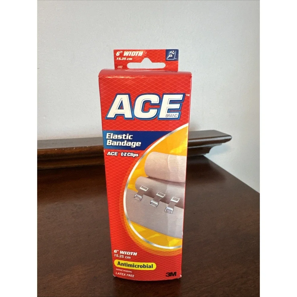 ACE Elastic Bandage with Clips: 6 in. width (Beige) 5.3' Customized Compression